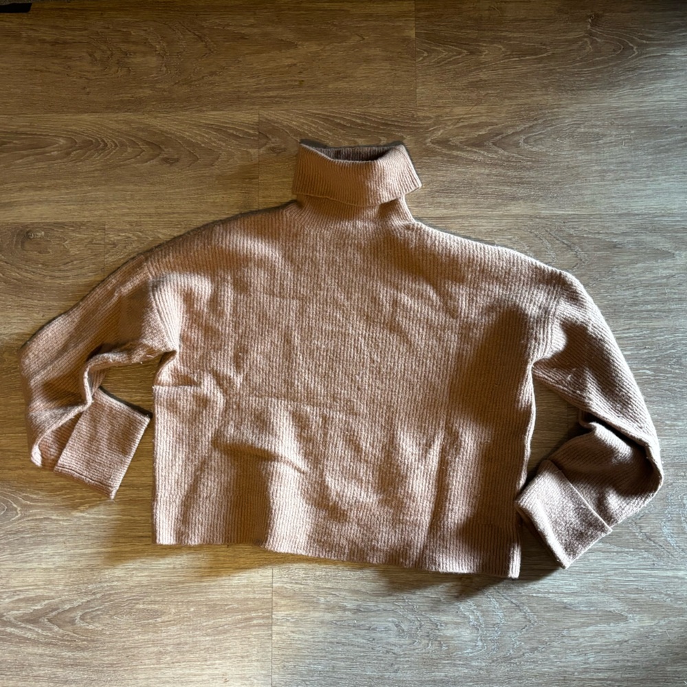 kate spade Ribbed Turtleneck Sweater in tan light brown